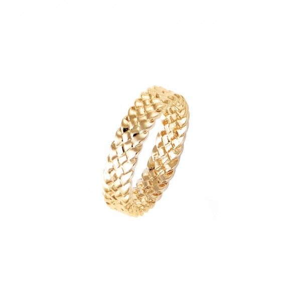 Gold Plated Ring in braid 5mm.