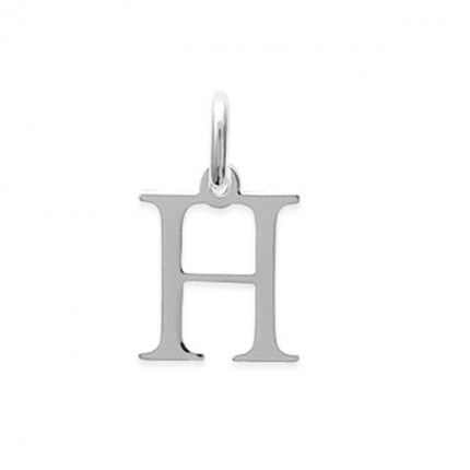 Pendant letter H initial name in Silver 925/1000