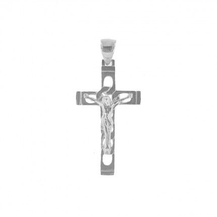 Pendente Prata 925/1000 cruz com Cristo 42mm/24mm.