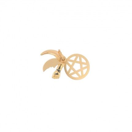 375/1000 Gold pendant "Cinco Saimoes" 14mm