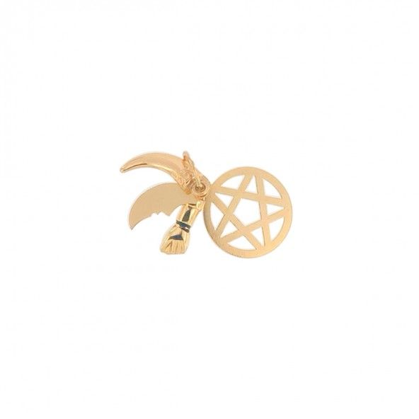 375/1000 Gold pendant "Cinco Saimoes" 16mm