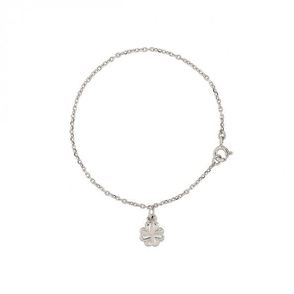 925/1000 Silver Bracelet Clover 17,50cm/2,50cm.