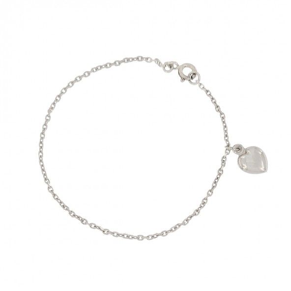 925/1000 Silver Bracelet with Heart 16cm.