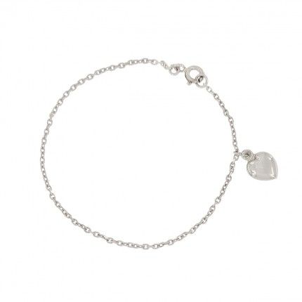 925/1000 Silver Bracelet with Heart 16cm.