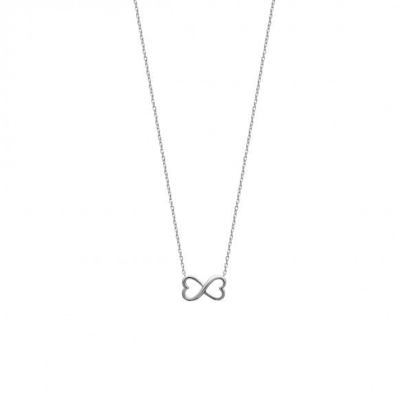 925/1000 Silver Infiniti heart Necklace 45cm.