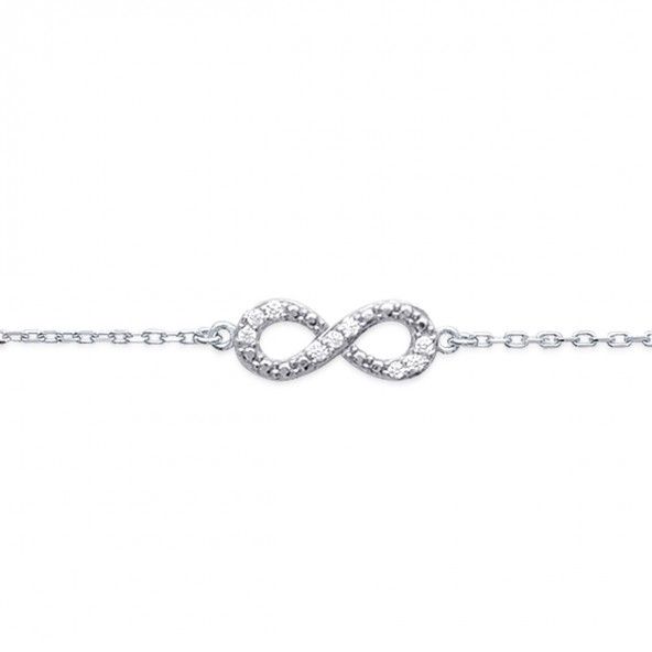 925/1000 Silver Infiniti Bracelet 18cm.