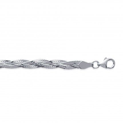 925/1000 Silver Braided mesh Bracelet 18cm.