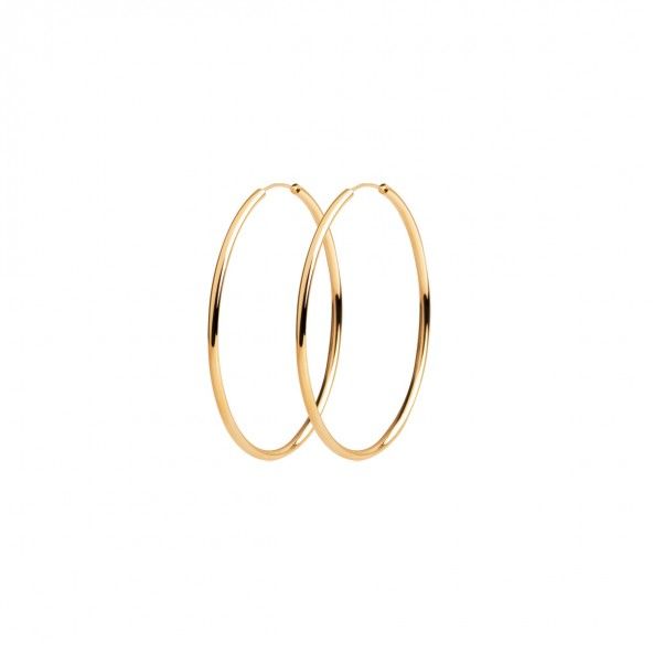 Gold Plated Hoops Oval 40mm.