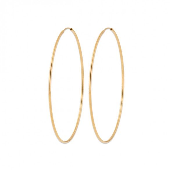 Gold Plated Hoops Oval 69mm.