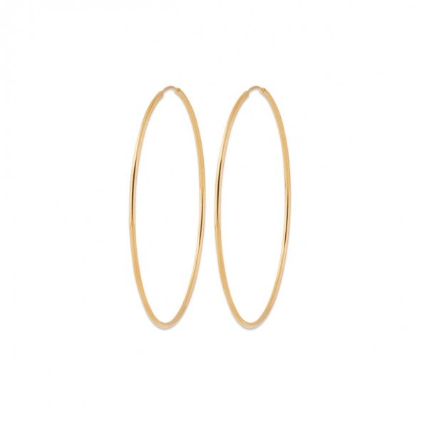 Gold Plated Hoops Oval 60mm.