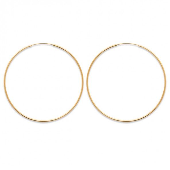 Gold Plated Hoops Oval 69mm.