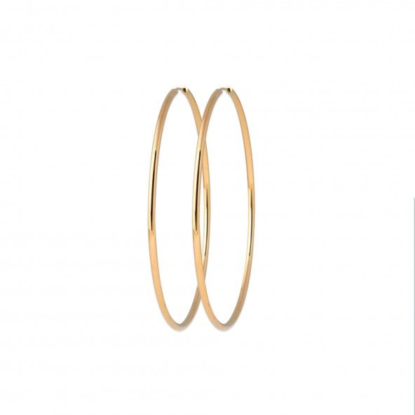 Gold Plated Hoops Oval 52mm.