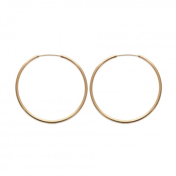 Gold Plated Hoops Oval 52mm.