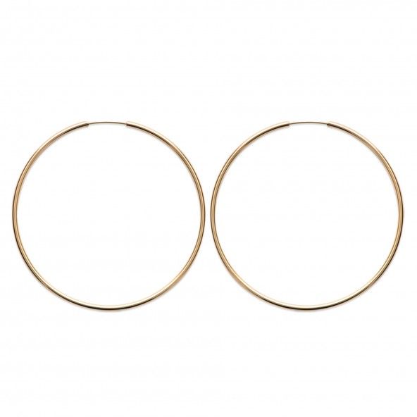 Gold Plated Hoops Oval 70mm.