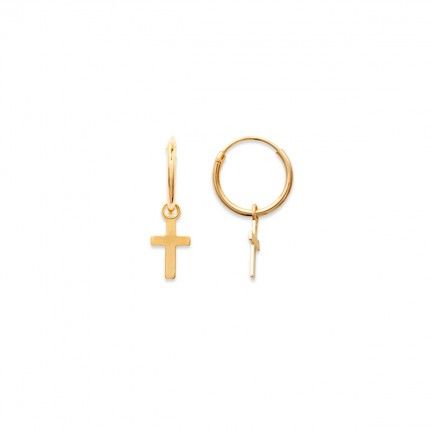 Gold Plated with Cross 12mm.