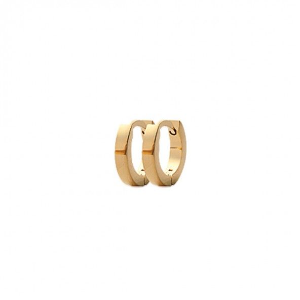 Gold Plated Square Hoops 13mm.