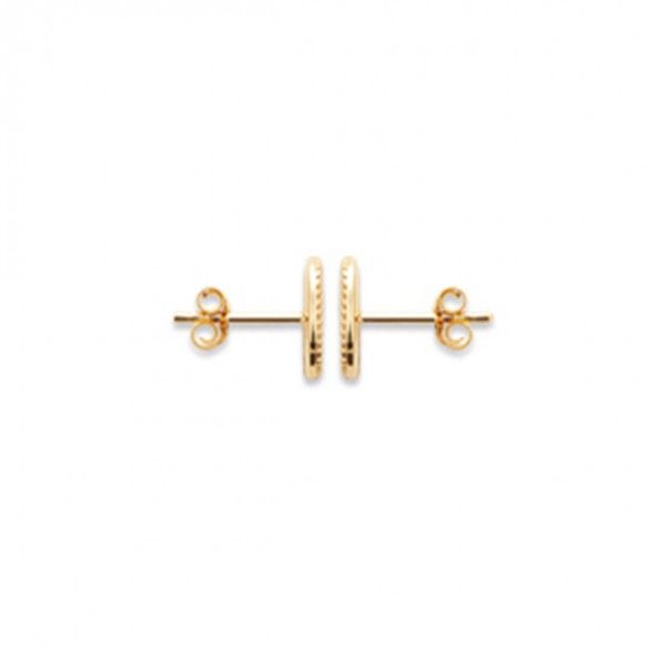 Gold Plated Square Earrings 9mm.