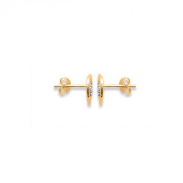 Gold Plated Heart Earring 9mm.