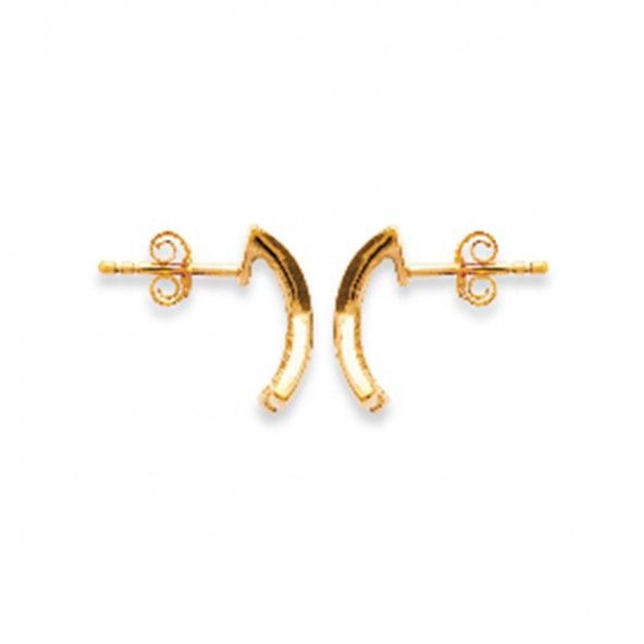 Gold Plated Bicolor Earring 13mm.