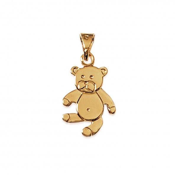 Gold Plated Bear Pendent 19mm.