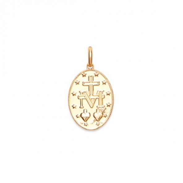 Gold Plated Fatima Pendent 23mm.