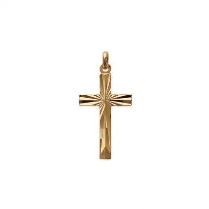 Gold Plated Cross Worked Pendend 29mm.