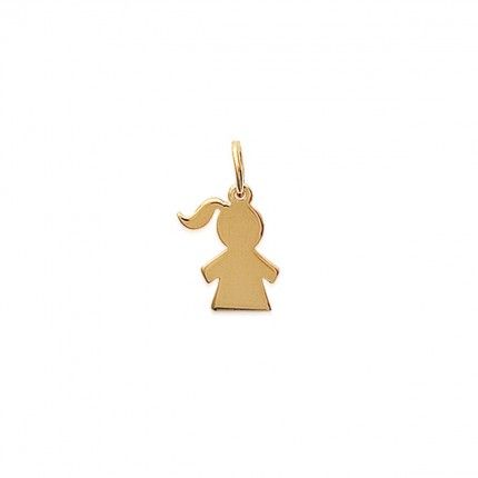 Gold Plated Girl Pendent 15mm.