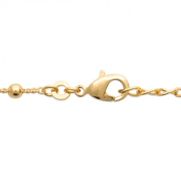 Gold Plated Bracelet with Ball 16cm+1,50cm.