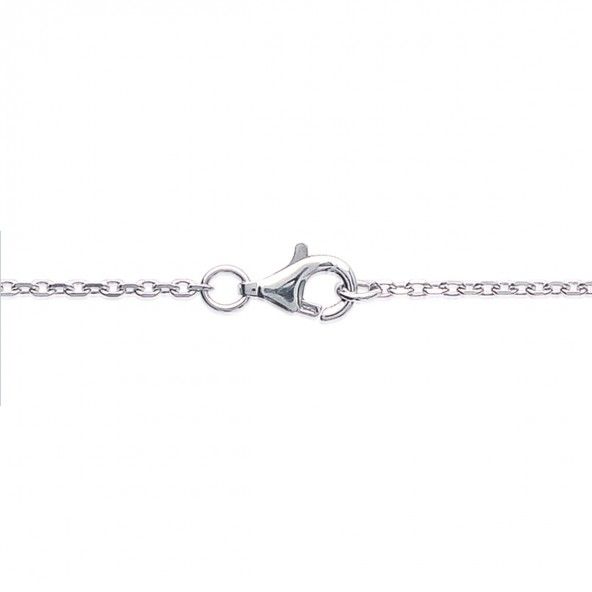 925/1000 Silver Heart Bracelet with one Stones 18cm.