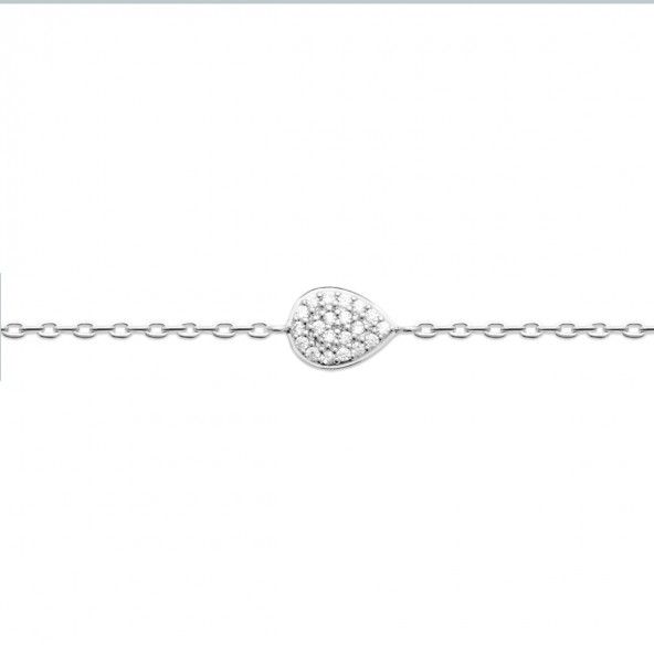 Bracelet Goutte Argent 925/1000 18cm.