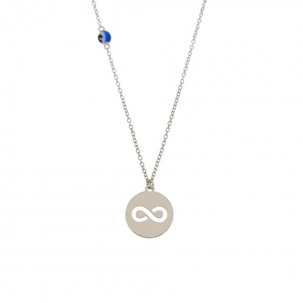 925/1000 Silver  Infinity Necklace 40cm Extendable 5cm.