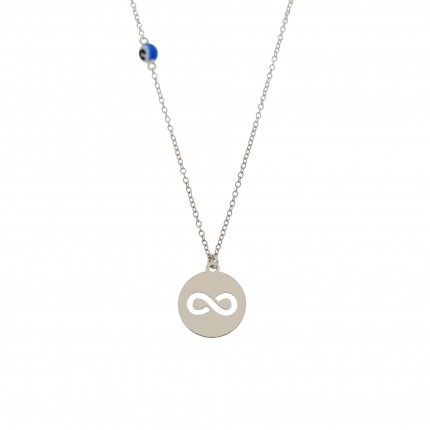 925/1000 Silver  Infinity Necklace 40cm Extendable 5cm.