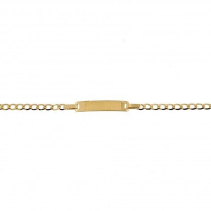 375/1000 Gold  Bracelet with Plate.