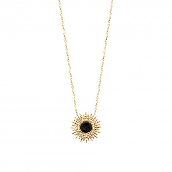 Gold Plated Necklace Sun