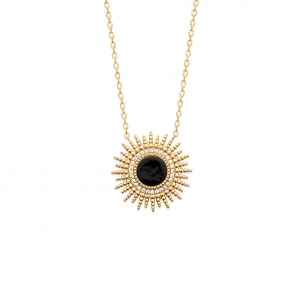 Gold Plated Necklace Sun