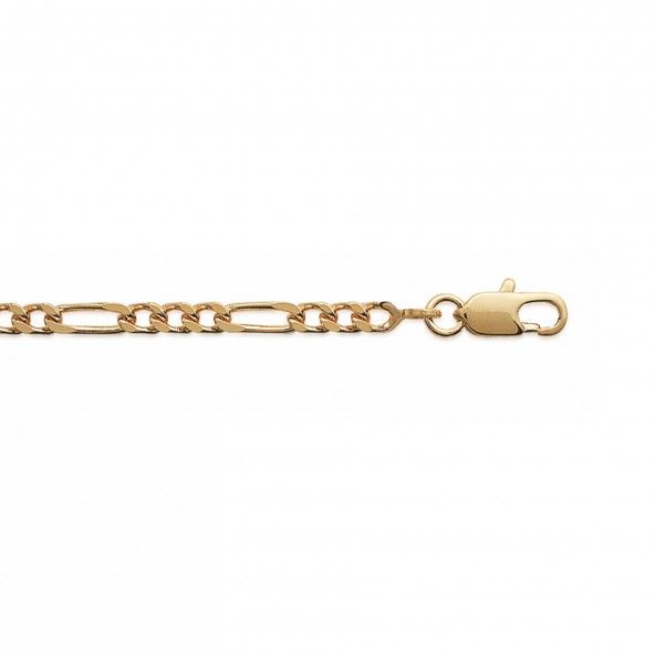 Gold Plated Bracelet Figaro 3+1
