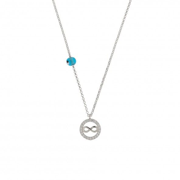 925/1000  Silver Necklace Infinity 40cm-45cm