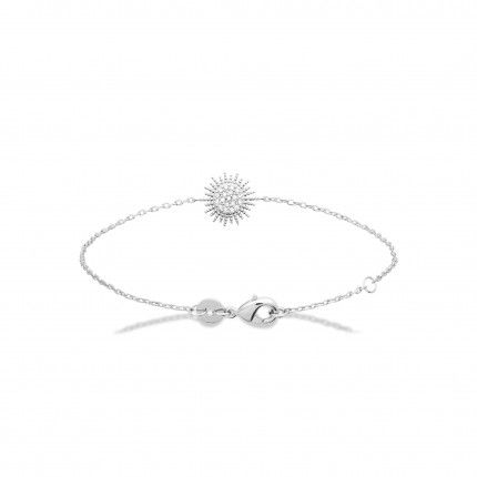 925/1000 Silver Sun Bracelet 18cm.