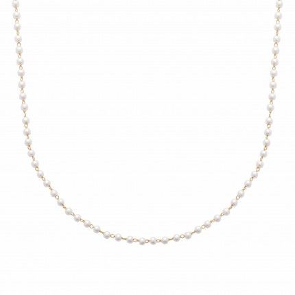 Gold-plated Pearl Necklace 45 cm
