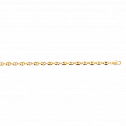 Gold-plated Coffee Mesh Bracelet 19cm