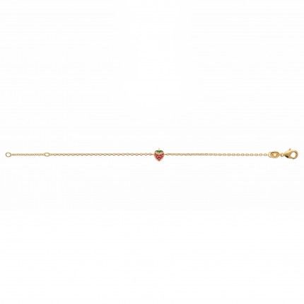 Bracelet with Strawberry Gold Plated 15cm