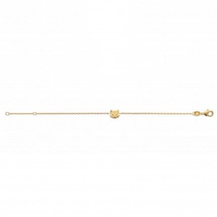 Gold-plated Bracelet with Cat 15cm